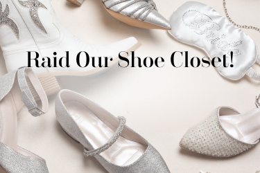 closeup on assorted accessories promoting raid our shoe closet